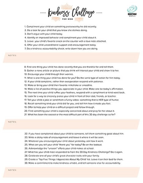 imom | kindness challenge at home | kindness challenge ideas for students