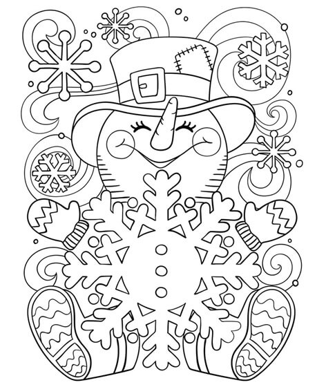 winter coloring pages | frosty the snowman coloring page | snowman coloring pages for adults